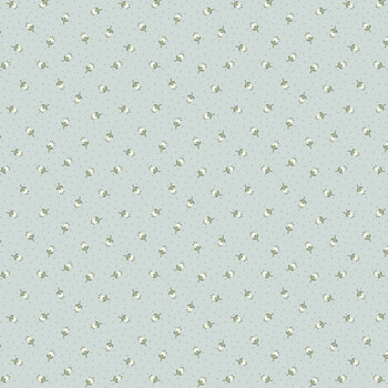 A Rose is a Rose R652227D-SKY Buds by The Smithsonian for Marcus Fabrics