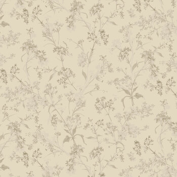 A Rose is a Rose R652228D-TAN Branches by The Smithsonian for Marcus Fabrics