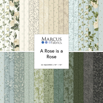 A Rose is a Rose  10" Squares The Smithsonian for Marcus Fabrics
