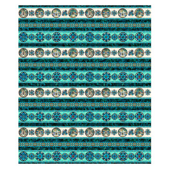 Moonlit Dreams 32373-X Dragonfly & Medallion Border Stripe by Morris Creative Group for QT Fabrics