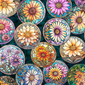 Moonlit Dreams 32374-Q Flower Circles by Morris Creative Group for QT Fabrics