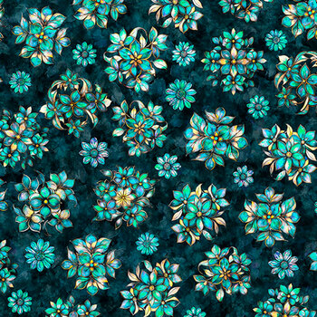 Moonlit Dreams 32377-Q Tossed Floral by Morris Creative Group for QT Fabrics