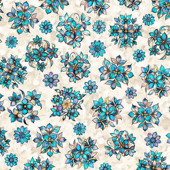 Moonlit Dreams 32377-E Tossed Floral by Morris Creative Group for QT Fabrics