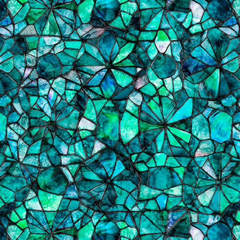 Lumenique 31942-QB Lagoon Mosaic Blender by Morris Creative Group for QT Fabrics