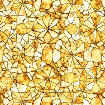 Lumenique 31942-S Yellow Mosaic Blender by Morris Creative Group for QT Fabrics