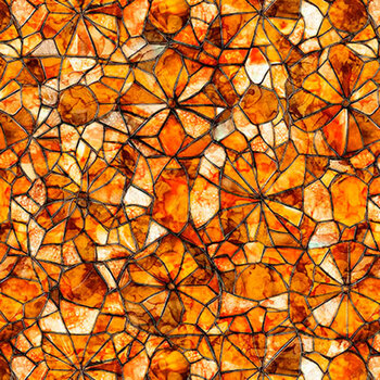 Lumenique 31942-OS Burnt Orange Mosaic Blender by Morris Creative Group for QT Fabrics
