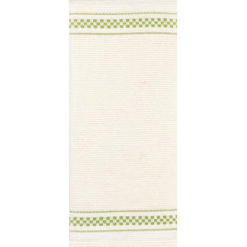 Rosie Waffle Toweling 992 329 16" Check Cream Green