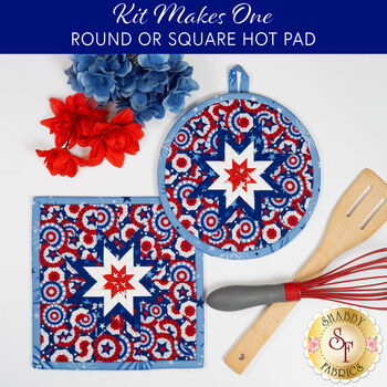  Folded Star Hot Pad Kit - Celebrate The USA - Round OR Square - Multi