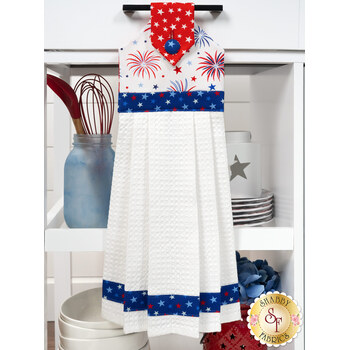  Hanging Towel Precut Kit - Celebrate The USA - White