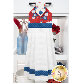  Hanging Towel Precut Kit - Front Porch Charm - Red