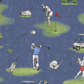 Tee Time Y4778-89 Dark Denim by Clothworks