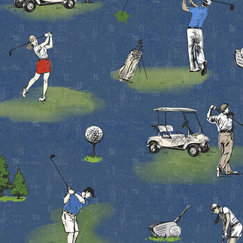 Tee Time Y4778-89 Dark Denim by Clothworks