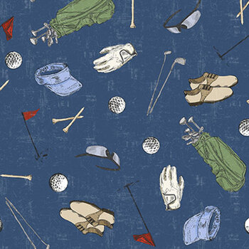 Tee Time Y4782-89 Dark Denim by Clothworks
