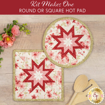  Folded Star Hot Pad Kit - Elizabeth - Round OR Square - White