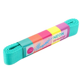 Tula Pink Webbing 1" x 2 yards - Spirit Teal Everglow