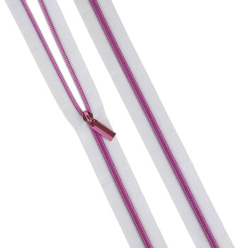 Tula Pink Nylon Coil Zipper #5 - White