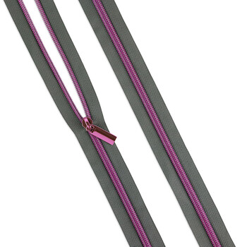Tula Pink Nylon Coil Zipper #5 - Grey