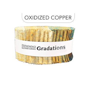 Stonehenge - Gradations  2.5" Strips Oxidized Copper Linda Ludovico for Northcott Fabrics