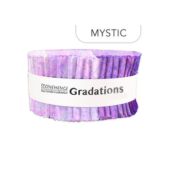 Stonehenge - Gradations  2.5" Strips Mystic Linda Ludovico for Northcott Fabrics