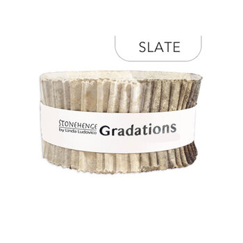 Stonehenge - Gradations  2.5" Strips Slate Linda Ludovico for Northcott Fabrics