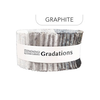 Stonehenge - Gradations  2.5" Strips Graphite Linda Ludovico for Northcott Fabrics