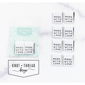 Sew In Labels - Made With Love - 8ct - 3/4 Inch