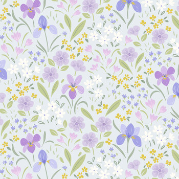 Millefleur CC84-2 Pale Blue by Cassandra Connolly for Lewis & Irene