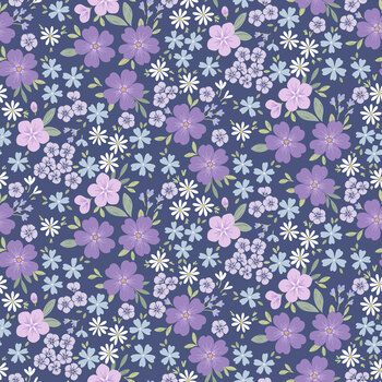 Millefleur CC85-3 Dark Blue by Cassandra Connolly for Lewis & Irene