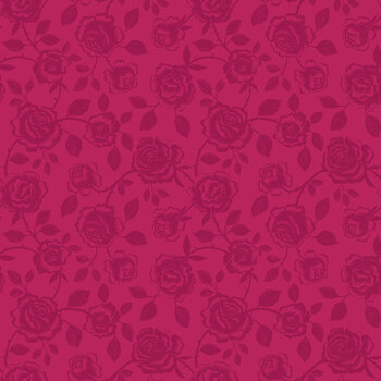 Renie's Roses L72C English Rose on Raspberry by Lewis & Irene