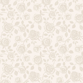Renie's Roses L72A English Rose on Cream by Lewis & Irene