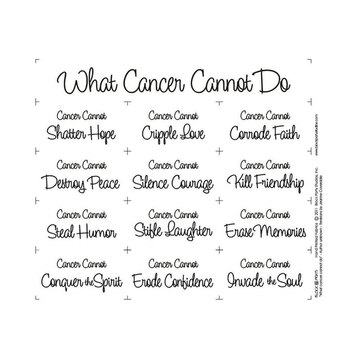 What Cancer Cannot Do Panel - White