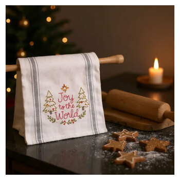 Joy To The World Dish Towel Kit