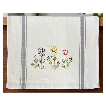 Three Little Blooms Dish Towel Kit
