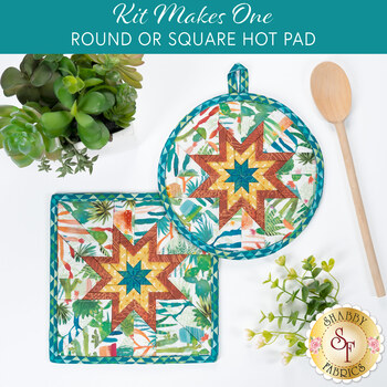  Folded Star Hot Pad Kit - Desert Dreams - Round OR Square - White