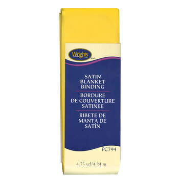 Satin Blanket Binding - Yellow
