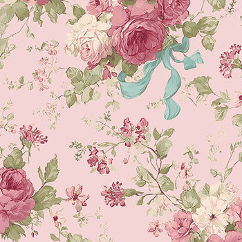 Juliette Y5150-42 Bouquets Pink by Clothworks