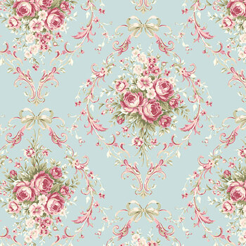 Juliette Y5151-103 Damask Light Teal by Clothworks