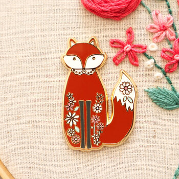 Floral Fox Magnetic Needle Minder