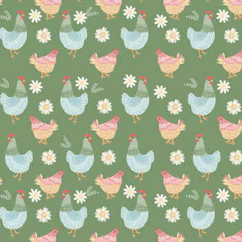 Pemberley Park PE261215 Henhouse Green by Poppie Cotton