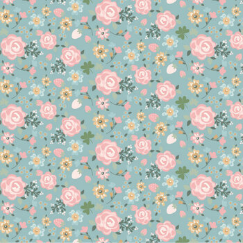Pemberley Park PE261202 Miss Elliot Blue by Poppie Cotton