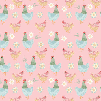 Pemberley Park PE261213 Henhouse Pink by Poppie Cotton