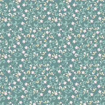 Pemberley Park PE261211 Miss Woodhouse Blue by Poppie Cotton