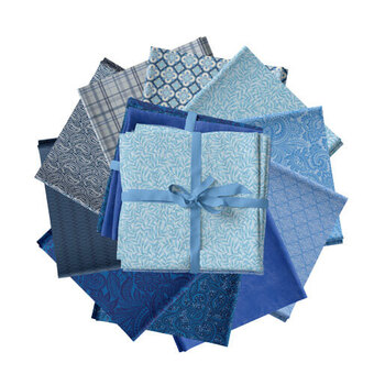 Color Elements Blue Fat Quarter Bundle by Benartex