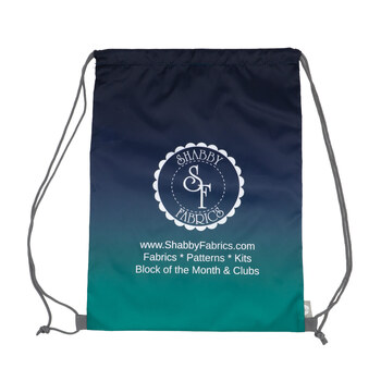 Shabby Fabrics Drawstring Bag - Royal Blue Ombre
