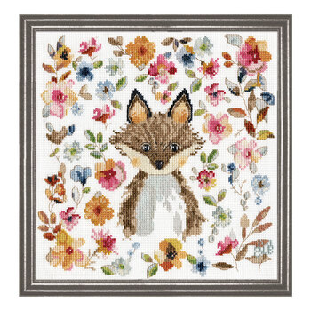 Watercolor Fox Cross Stitch Picture Kit