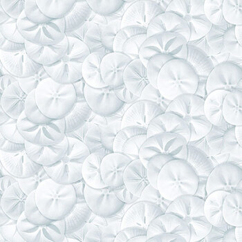 Beach Wonders Y5147-136 Sand Dollars Pale Blue by Katie Pertiet for Clothworks