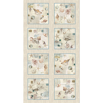 Beach Wonders Y5143-11 Light Khaki Panel by Katie Pertiet for Clothworks