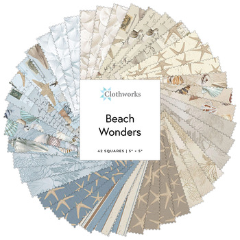Beach Wonders  5" Squares Katie Pertiet for Clothworks