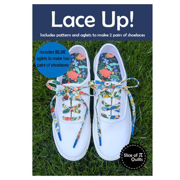 Lace Up! Shoe Lace Pattern With Aglets - Blue