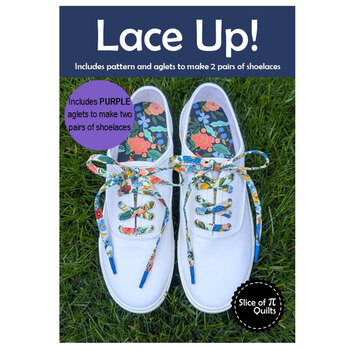 Lace Up! Shoe Lace Pattern With Aglets - Purple